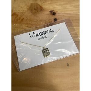 Letter N Initial Necklace